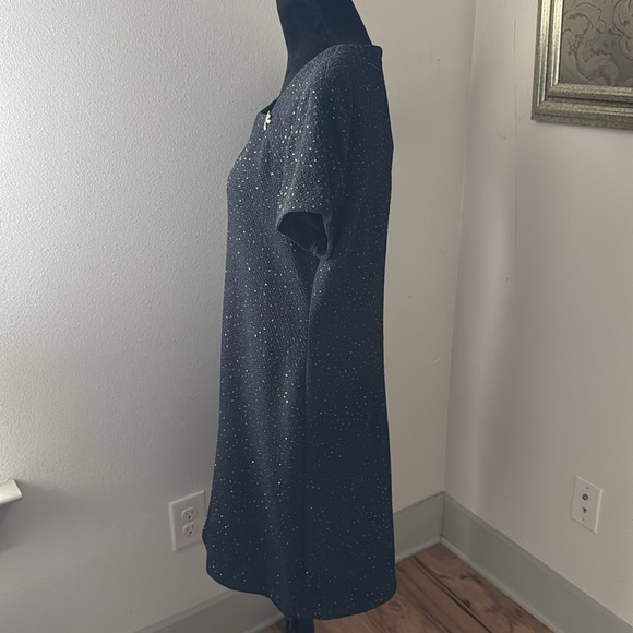 Jessica Howard embellished Black Dress Sparkling Details square neck dress Sz 16 - Picture 3 of 6